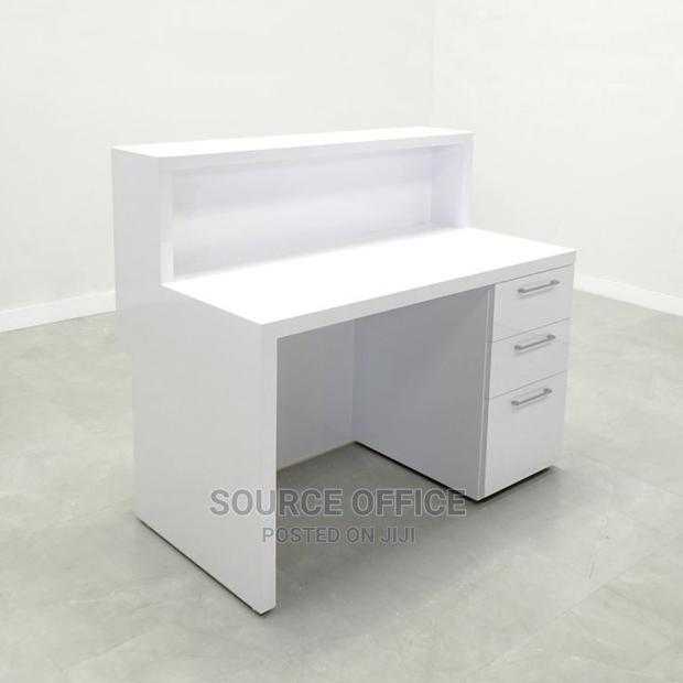 executive-front-office-desk-with-locks Modern Corporate Lobby Reception Desk with Storage Compartments - Image 1