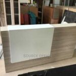 Luxury Style Office Reception Counter Desk Black White Finish Kampala