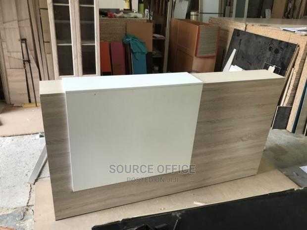 executive-office-reception-furniture-uganda Luxury Style Office Reception Counter Desk Black White Finish Kampala - Image 1