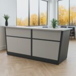 Durable Wooden Reception Counter Desk with Modern Design Uganda