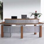 Minimal Footprint Office Reception Desk with Storage Uganda