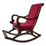Comfortable Fabric Rocking Chair with Cushioned Seat for Relaxation