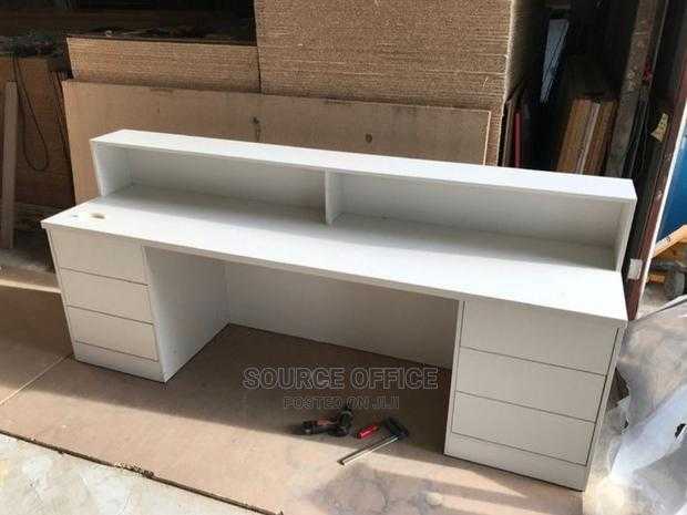 front-office-counter-for-spas Lockable Reception Counter Desk for Safe Office Document Storage - Image 1