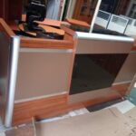 Modern Reception Desk Uganda 1.4m Office Furniture Kampala Space Saving Compact Design