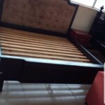 Premium Walnut Wooden Bed Frame for Kampala Homes
