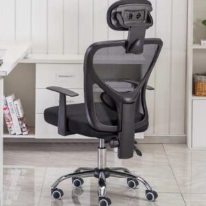 imported black office chair with headrest
