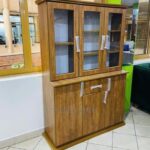 Contemporary Geometric Wooden Cupboard for Living Rooms