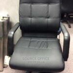 leather seat mesh back office chair