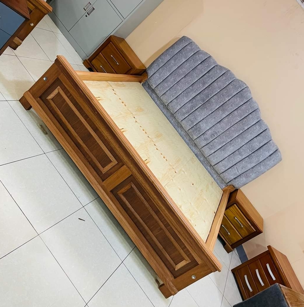 Bespoke Wooden Bed Frame with Premium Craftsmanship Uganda