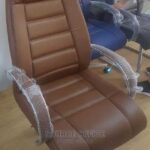 luxury red leather office chair