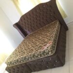 Natural Oak Platform Bed Frame with Low Profile Design