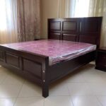 Walnut Wooden Storage Bed Frame for Family Homes Uganda