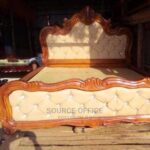 Walnut Wooden Bed Frame for Elegant Interiors Uganda
