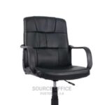 mesh and leather executive office chair