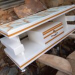 Modern Wooden Coffee Table with Cross-Leg Support