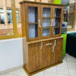 Premium Wooden Display Cupboard with Glass Front Doors