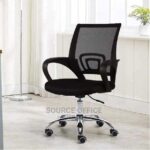 modern grey mesh office chair