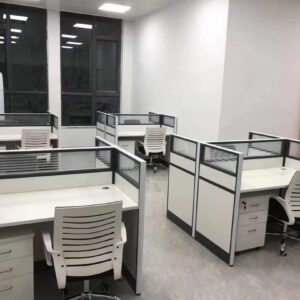 modern office setup for two people