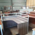 modern office workstation with drawers