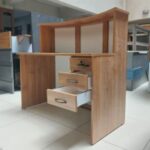 Modern Office Reception Desk 1.4m with Storage Drawers Uganda