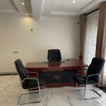 modern shared office table with drawers