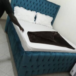modern study bed with shelves