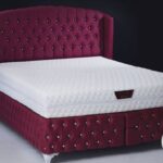 navy blue study bed shelves
