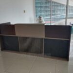 Modern Reception Desk Uganda 1.8m Office Furniture Kampala High Capacity Storage Drawer System