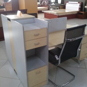 office workstation with fixed storage