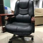 plush armrest leather office chair