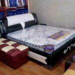 plush button tufted bed