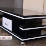 Contemporary Wooden Coffee Table with Geometric Frame