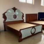 Super King Oak Wooden Bed Frame Uganda