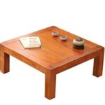 Modern Square Coffee Table with Natural Wood Finish