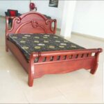 Black Wooden Bed Frame with Contemporary Styling