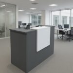 Contemporary 1.4m Reception Desk with Secure Lockable Storage Uganda