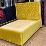 queen upholstered study bed