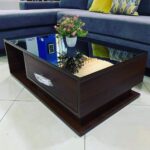 Square Coffee Table with Raised Edge Design for Apartments Kampala