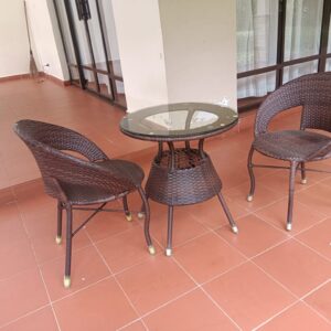 rattan coffee table garden set