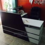 Commercial Reception Counter Desk Uganda Modern Furniture with Lockable Drawer System
