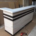 Modern Reception Desk Uganda 1.4m Office Furniture Kampala Black White Executive Finish
