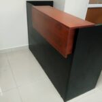 Office Reception Counter Desk Wooden Black White Uganda for Corporate Office Use Kampala