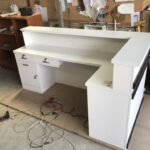 Modern Reception Desk Uganda with Lockable Drawers Kampala