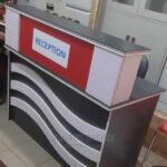 Modern Minimalist Reception Desk Black White Finish Uganda Kampala
