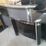 Hotel Lobby Reception Desk Modern Black White Uganda