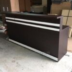 Commercial Reception Counter Desk Uganda Modern Furniture Black White Executive Style