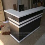 Functional Office Reception Desk with Hidden Storage Cabinet Uganda