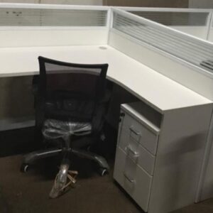 shared desk with lockable storage