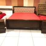 King Size Solid Timber Ottoman Bed Frame with High Headboard Uganda