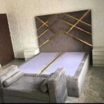 single study bed with bookshelves